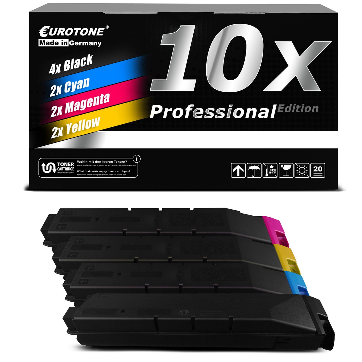 Kyocera TK-8305K, TK-8305C, TK-8305M, TK-8305Y Toner Spar-Set kompatibel Kyocera TK-8305K, TK-8305C, TK-8305M, TK-8305Y Toner Spar-Set kompatibel