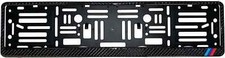 Real 3d Carbon Fiber European Size License Plate Frame Holder Fits Bmw M Style