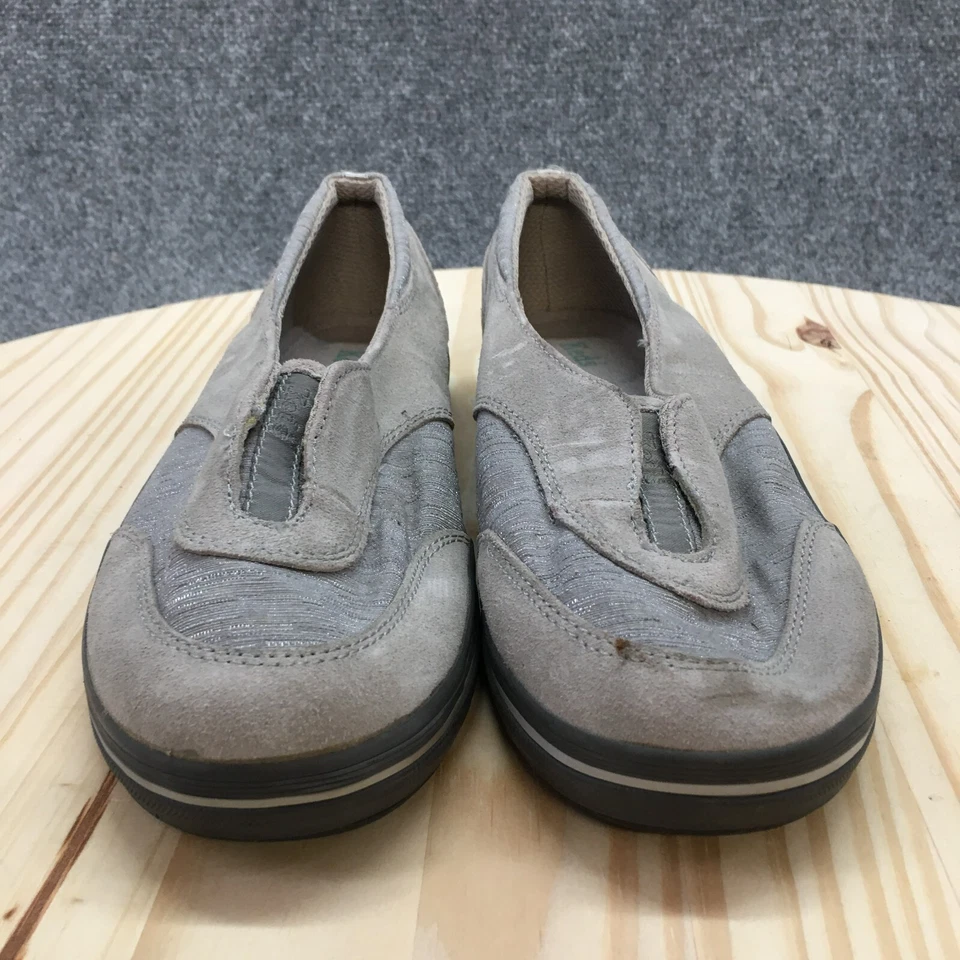 Zapatos Keds para mujer 8 ballets planos gris gamuza cómodos sin cordones bajos WH45044M Foto 4 de 4