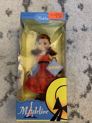 Madeline Posable Doll Holiday Red Dress Purse 2003 Learning Curve  8