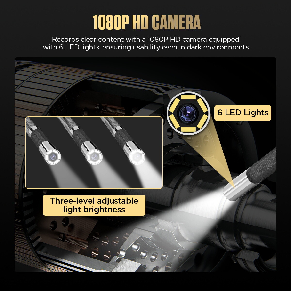 Four-Way 360° Industrial Endoscope Inspection Camera Articulating