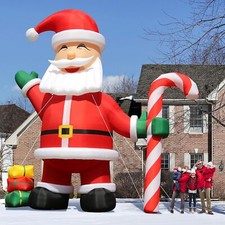 Giant 33FT Christmas Inflatable Santa Claus with Candy  Box For Outdoor Event