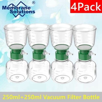500ml Bottle Top Vacuum Filter 0.22μm Sterile Filtration System PES Membrane4Pcs