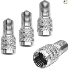 4 PCS Double Seal Flow Through Valve Stem Cap, Tire Valve Stem Extension High Pr