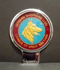 1981 Never Used Boxed Pin Badge & Car Grill Badge German Shepherd Dog League GB