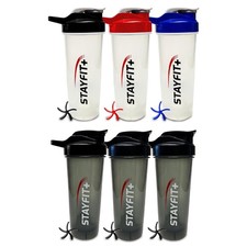 3 Pack Protein Shaker Bottle Lot Preworkout Mixer Leak Proof BPA Free 24 Oz