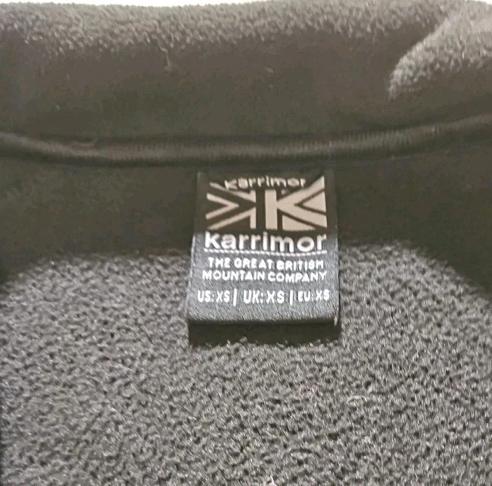 Chaqueta polar Karrimor KS-300 Logo cremallera completa para hombre talla XS gruesa cálida negra usada en excelente estado Foto 2 de 4