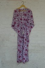 100% TARRIF FREE✅0% CHARGE 100%Cotton Indian Print Long Kaftan Dress KF-35