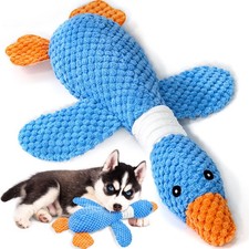 Vitscan Indestructible Goose Dog Toy for Aggressive Chewers, Squeaky Plush Puppy