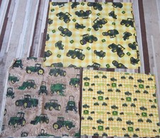 3 Pcs. John Deere Cotton Fabric - Tractors - 3 yds.  