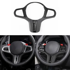 1xReal Carbon Fiber Steering Wheel Cover For BMW X3M X4M X5M X6M F95 F96 F97 F98