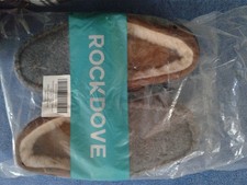 Slippers Rockdove NEW in Plastic.Mens Hearthfire Memory Foam Sz.10 Moccasin