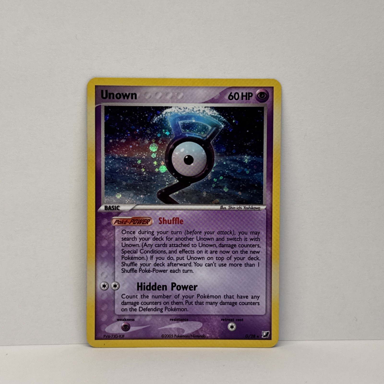 Unown G/28 HOLO Rare Pokémon TCG Unseen Forces NEAR MINT