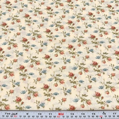 Vintage Faye Burgos for Marcus Brothers Florals on Cream Cotton by the HALF YARD
