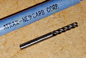 Atrax Newcarb Corp.  1/8" 1501 Carbide end mill 4 flute 1 1/2 " OAL Very sharp