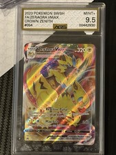 Pokémon TCG Zeraora VMAX Crown Zenith 054/159 AGS 9.5 Mint +