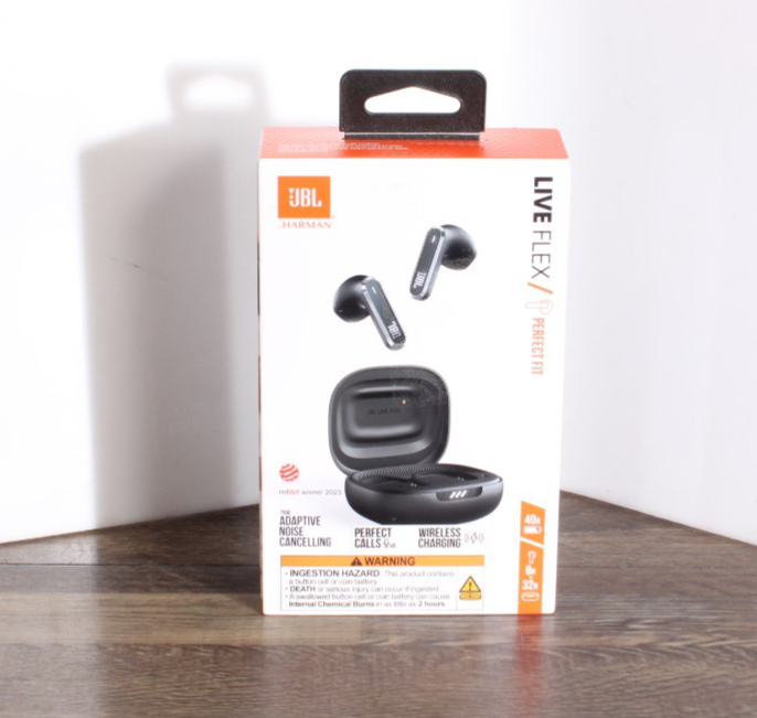 JBL Live Flex Noise Cancelling Wireless Earbuds in Black for Casual Listening-image
