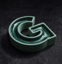 Handmade Ceramic "G" Ashtray | “The GasTray” by Genius Galleria