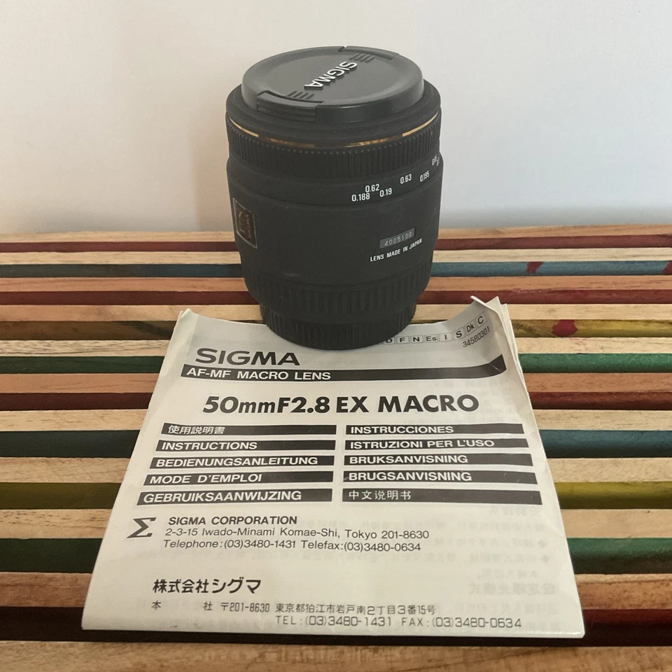 [Mint+]SIGMA 50mm 1:2.8 DG MACRO EX Camera Lens Made In Japan C80R - Image 3 of 4