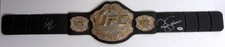 Royce Gracie & Ken Shamrock Signed Toy UFC Championship Belt PSA/DNA COA 1 2 4 5