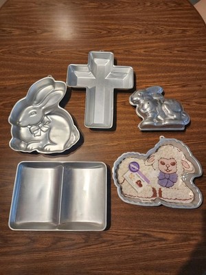 VINTAGE Wilton Easter/Spiritual Themed Baking Pans Lot Of 5