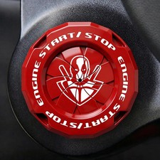 Rotary Push Start Button Cover, Car Accessories Engine Start Stop Button Cover,