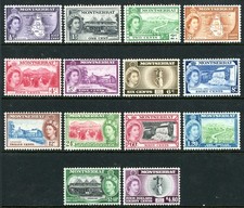 British 1953 Montserrat Queen Elizabeth Set Scott #136-149 Mint M520