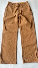 Carhartt Kids Loose Fit Flannel Lined Canvas Utility Pants Brown BN8316-B Sz 16
