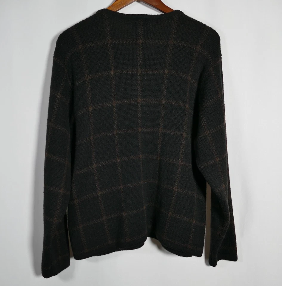 Cárdigan Crystal Kobe Mujer Hoja Abotonada Talla L Oscuro Cottagecore Academia Foto 4 de 4