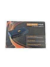 Vantec 10-Port USB 2.0 Hub Hi-Speed Desktop Expansion Open Box
