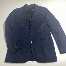 J Crew Blazer Men 40R Blue Ludlow Larusmiani Jacket Double Vent Cotton