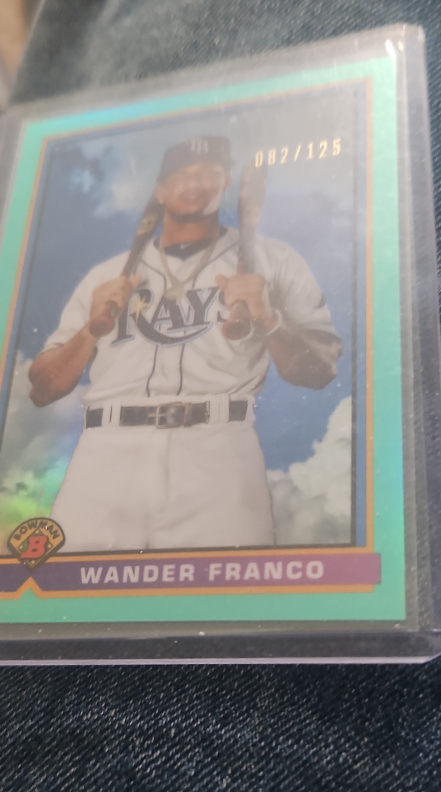 2021 Bowman - 1991 Bowman Wander Franco #91B-WF Aqua Refractor /125 (RC)