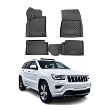 OMAC Floor Mats Liner for Jeep Grand Cherokee 2013-2015 Black TPE All-Weather 4x