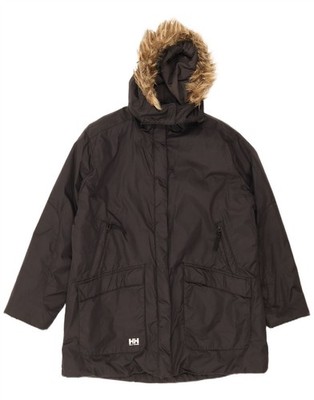 Helly Hansen Damen Parka Jacke mit Kapuze UK 18 XL schwarz Polyamid DO01