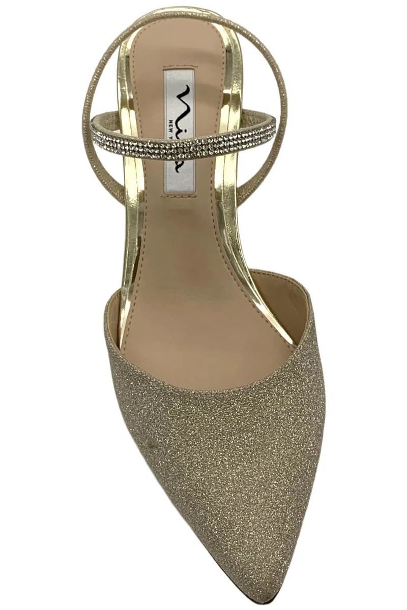 Nina Women's Billie Heels Platino Glitter View 2