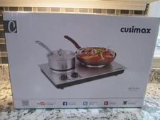 Ceramic Electric Hot Plate 1800W for Cooking, Dual Control, Double Burner Plate