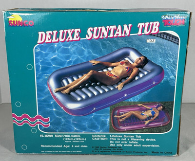 Vintage 1994 Sunco Deluxe Suntan Tub Float Raft Swimming Floating Island