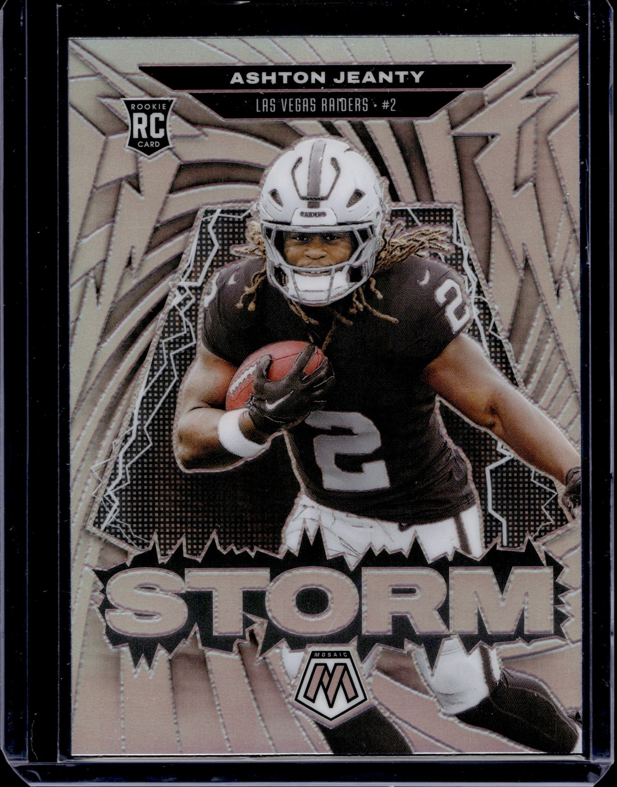 2025 Panini Mosaic #4 Ashton Jeanty Overdrive Mosaic Silver Raiders T04