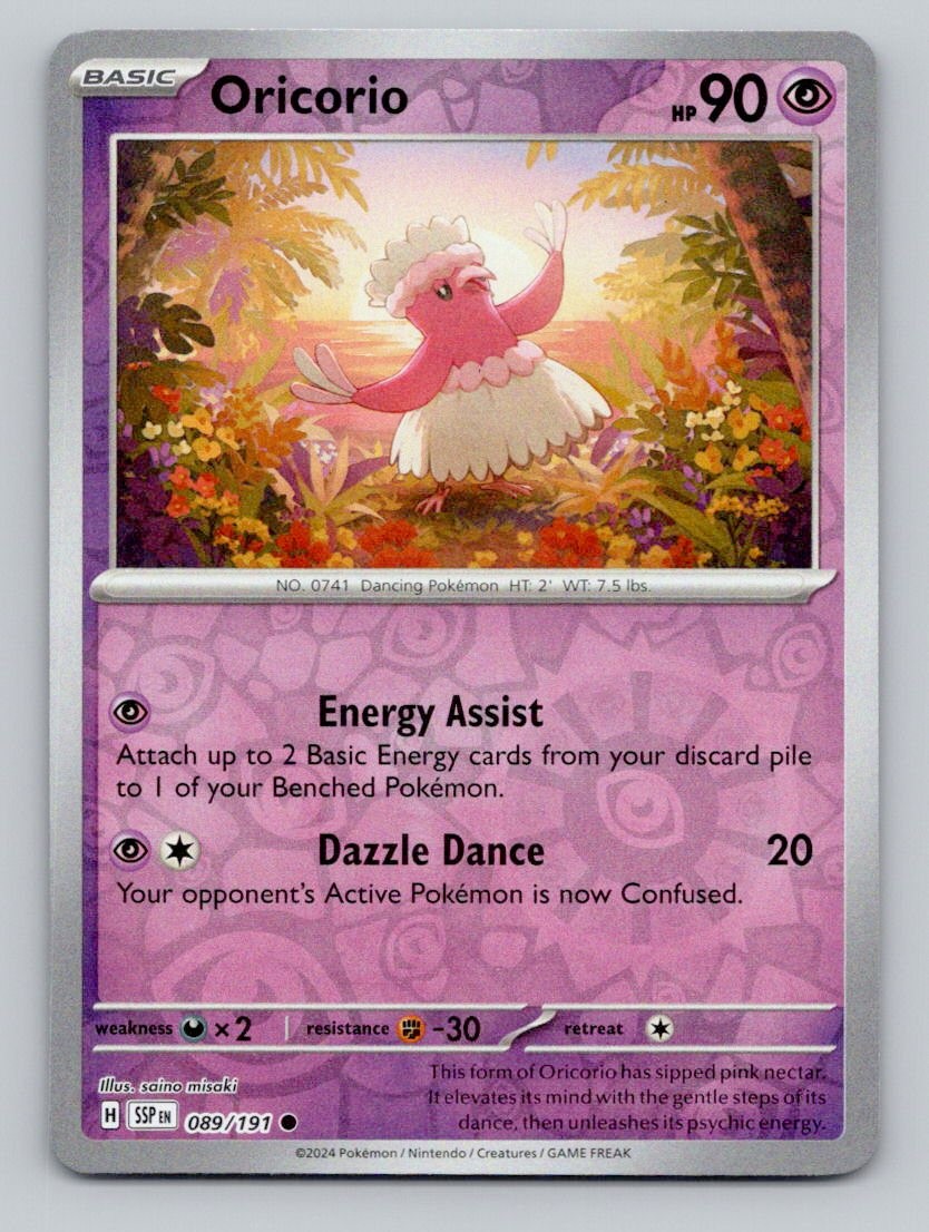 Oricorio 089/191 Common Surging Sparks Pokemon Reverse Holo Near Mint