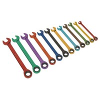 Sealey Ratschen-KombinationsschlüSsel-Set 12-Tlg. Mehrfarbig Metrisch S01075