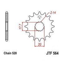 Ritzel Teilung 520 ZäHne 13 Ritzel Vorne JTF564.13