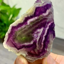 88G Natural beautiful Rainbow Fluorite Crystal slice original stone specimen