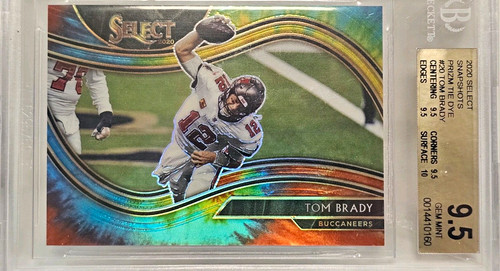 2020 Panini Select Tom Brady Snapshots Prizm Red Wave #SS-20 BGS 9.5 4/25 GOAT