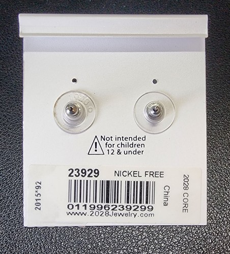 2028 Now & Forever Earrings Blue Crystal Oval Studs with Halo Rhinestones NWT - Picture 4 of 4