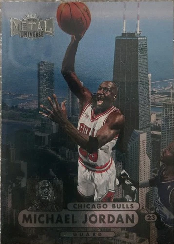 SkyBox 1997-98 Metal Universe Preview Michael Jordan #23 Bulls NBA Card