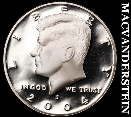 2004-S Silver Kennedy Half Dollar-Choice Gem Proof Lustrous No Reserve #i3130