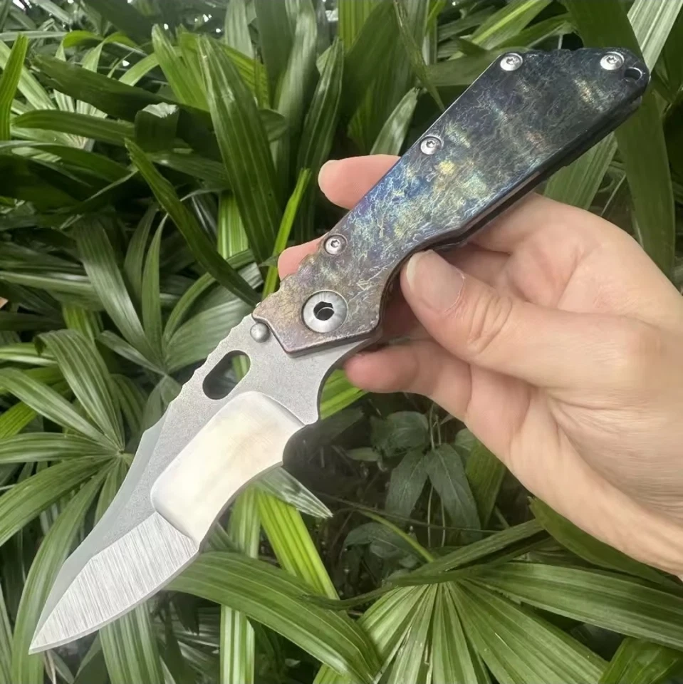 Blue Flame Titanium Folding Knife Multiple Uses High Quality - Image 3 of 4