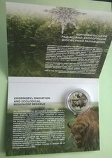 Bison Bonasus Chornobyl Revival Ukraine M&uuml;nze 5 UAH Hryven 2026 jahr in Blister