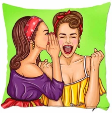Pop Art Gossip Girl Pillow Cover, Modern Decorative Cushion, Funny Bedroom Decor