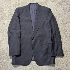 MANI Giorgio Armani 40R Blazer Navy Blue Striped Wool Sport Coat Made in Italy